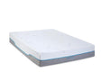 A white memory foam mattress with a gray and blue side base, branded with the word 'CAPSULE', shown on a plain white background.