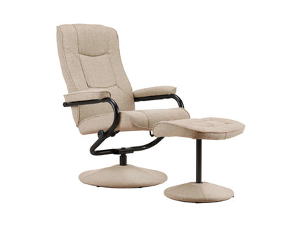 Manuel Swivel Chair & Footstool- Wheat