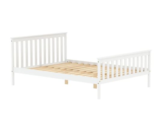 White pine small double bed