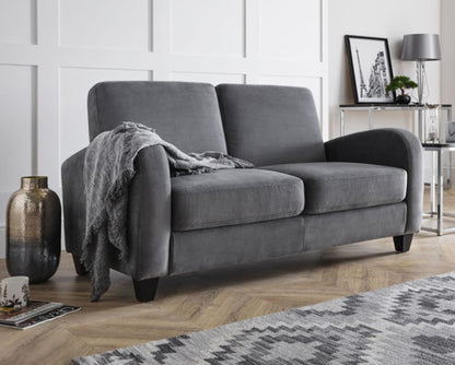 Dusk Grey Chenille Fabric 3 Seater Sofa