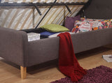 Ashbourne Single Ottoman-Dark Grey