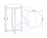 DALLAS SIDE TABLE - MARBLE/BLACK