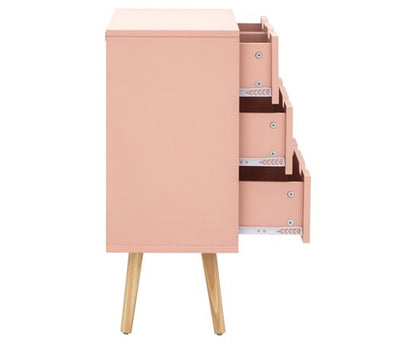 Nessi 2+2 Drawer Chest- Coral Pink