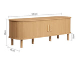 Axel Fluted Small TV Unit - Oak