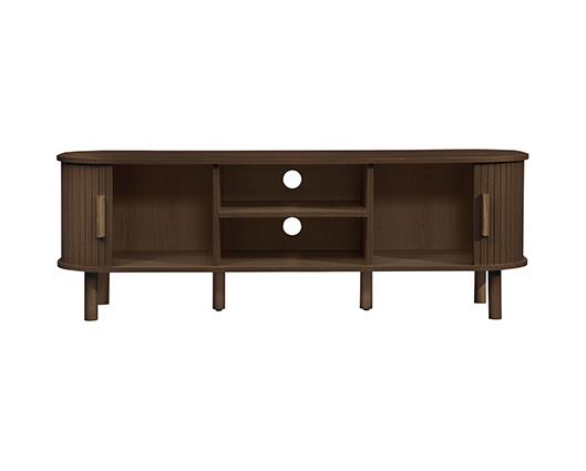 Axel Fluted Small TV Unit - Walnut