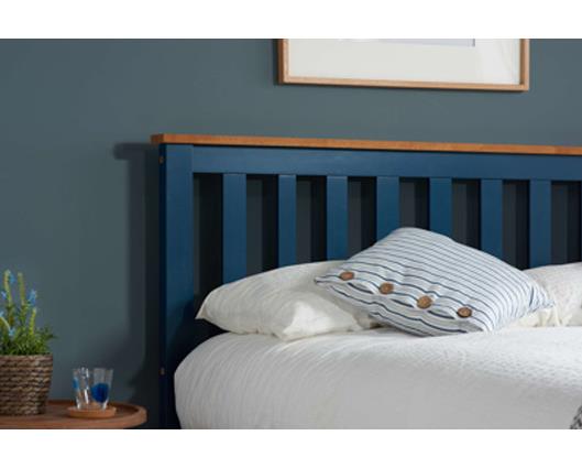 Phoenix Single Ottoman Bed - Navy