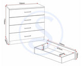 DAKOTA 3 DOOR WARDROBE BEDROOM SET - OAK EFFECT
