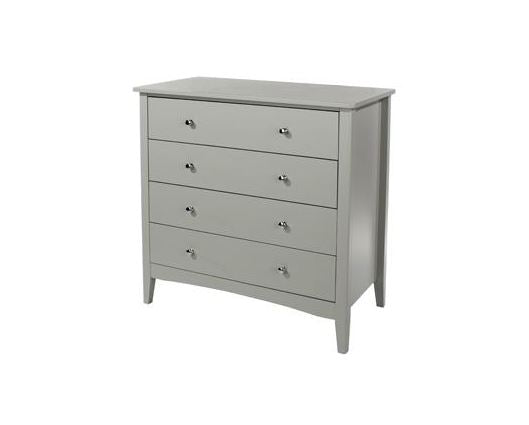 Como 4 Drawer Chest-Light Grey