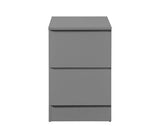 Oakley 2 Drawer Bedside- Grey