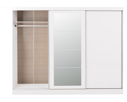 NEVADA 3 DOOR SLIDER WARDROBE - WHITE GLOSS