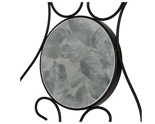 FERNE PATIO DINING SET - BLACK/GREY LEAF