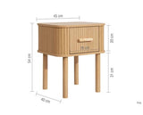 AXEL 1 DRAWER FLUTED BEDSIDE OAK