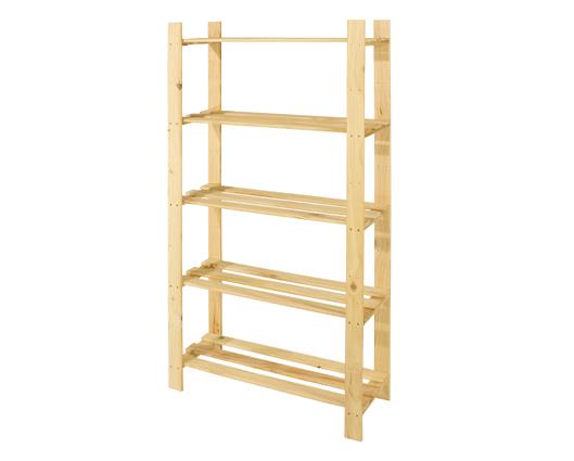 Pine 5 shelf slatted storage unit