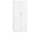 NEVADA 2 DOOR ALL HANGING WARDROBE - WHITE GLOSS