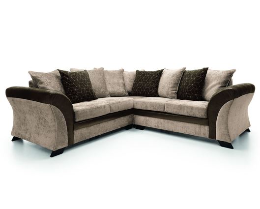 Francisco Corner Sofa - Brown & Beige