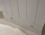 Kinsley 2 Door 1 Drawer Wardrobe-Grey