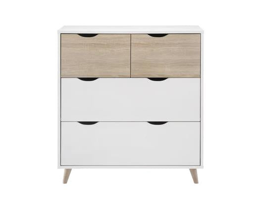 Shanelle 4 Drawer Chest White-Oak