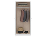 DENVER 2 DOOR WARDROBE - WHITE GLOSS