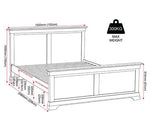 BORDEAUX 4'6" HIGH END BED - IVORY