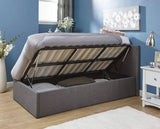 Serena Double Side Lift Ottoman Bed - Grey