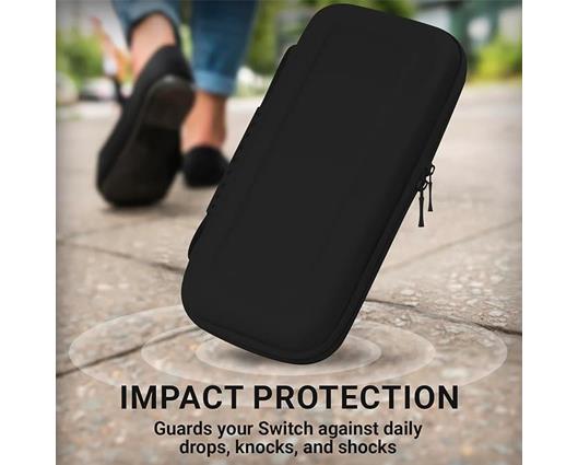Nintendo Switch OLED Neon Console with Orzly Protective Carry Case