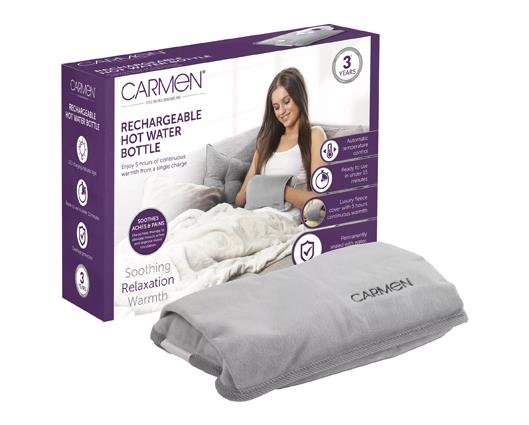 Carmen Spa Rechargeable Hot Water Bottle - Grey