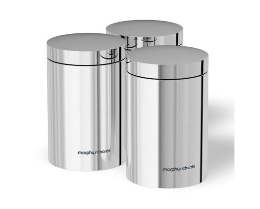 Morphy Richards Accents Set of 3 Canisters - S/Steel