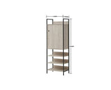 Zulu Storage Cabinet with 1 Door & 3 Shelves-Ash Oak
