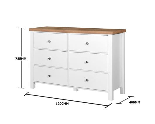 Shannon 3 Piece Bedroom Set 6 Drawer