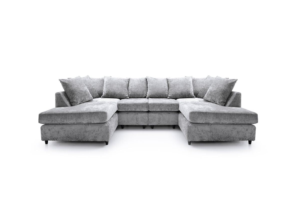 Heidi U-Shape Sofa - Light Grey