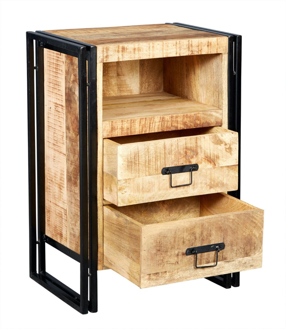 Cosmo Industrial 2 Drawer Side Chest