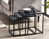 Corbin Nest of Tables- Smoked Glass