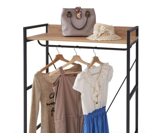 Cohen Open Wardrobe with 4 Shelves- Riveria Oak