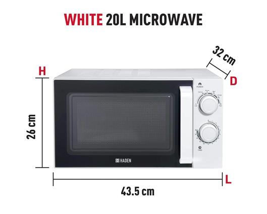 Haden Chester 700W 20L Microwave White