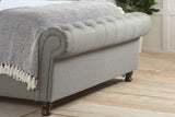 Charlton Side Lift Ottoman King Bed - Grey