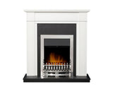 Giovannia Fireplace Suite in Pure White, 39 Inch
