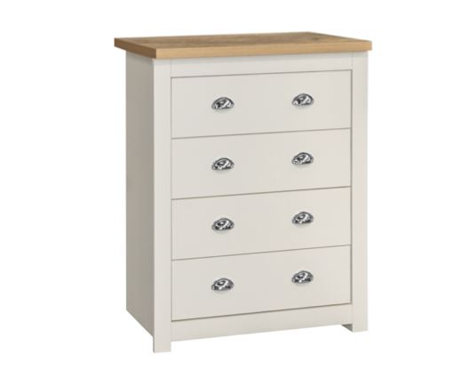 Harper 4 Drawer Chest - Cream