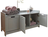 Classic Grey 3 Door Storage Unit