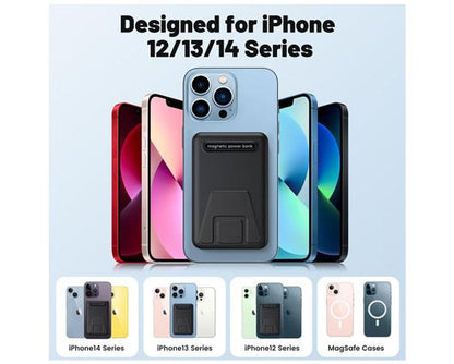 Magnetic Wireless Power Bank with Foldable Stand and LED Display