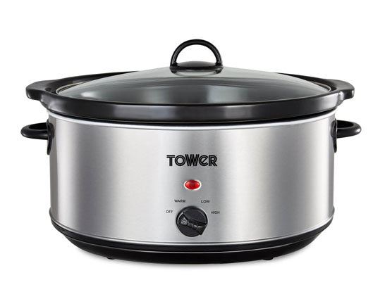 Tower 6.5L Slow Cooker Stainless Steel