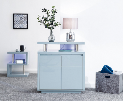 Arctic High Gloss Led Sideboard- Grey