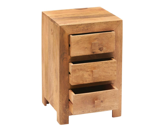 Sapeli Light 3 Drawer Bedside