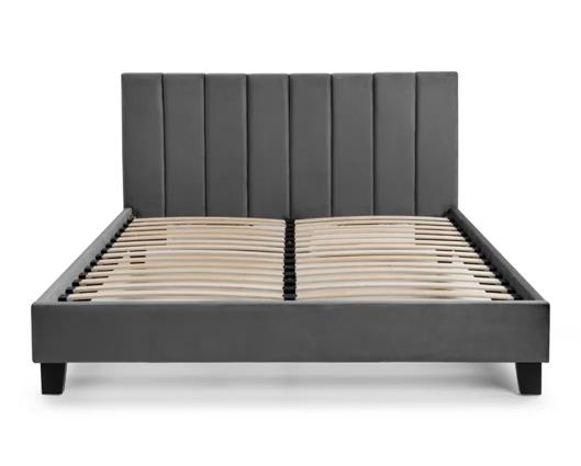 Rosa Velvet Bed in a Box Grey - Small Double