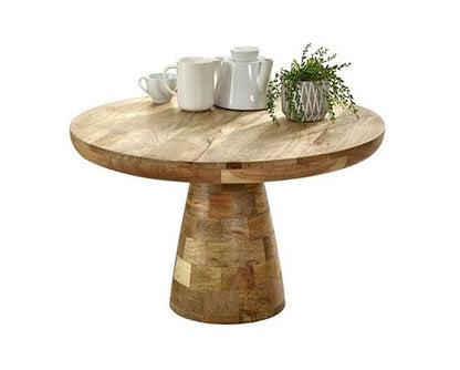 Sutton Solid Wood Coffee Table Mushroom Style