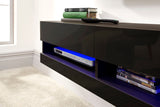 Graze LED 150cm Wall TV Unit-Black