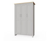 Lincoln 3 Door Wardrobe- Light Grey