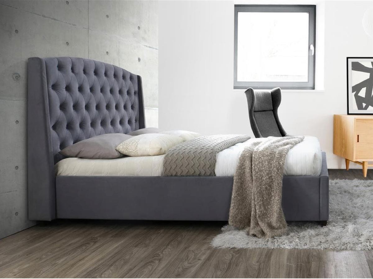 Brooklyn Super King Bed - Grey