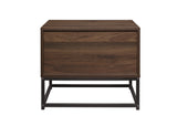 Hermione 1 Drawer Bedside Table - Walnut