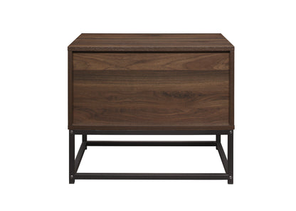 Hermione 1 Drawer Bedside Table - Walnut