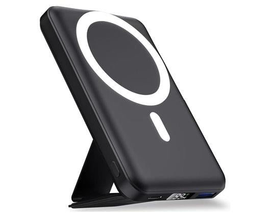 Magnetic Wireless Power Bank with Foldable Stand and LED Display